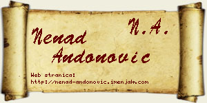 Nenad Andonović vizit kartica